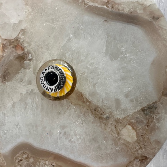 Pandora Yellow Striped Charm - Picture 2 of 3